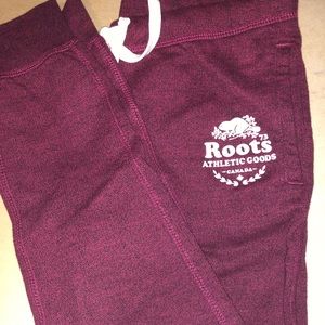 Burgundy roots sweat pants,